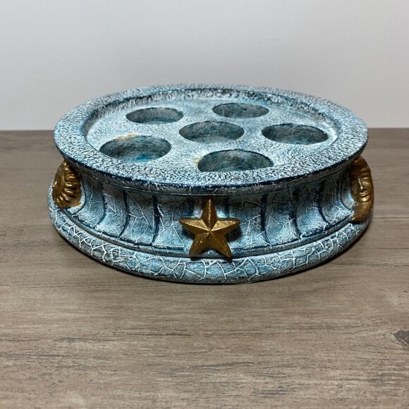 Vintage Celestial Tealight or Candle Holder Moon Sun & Stars 1990s Home Decor - Picture 4 of 8